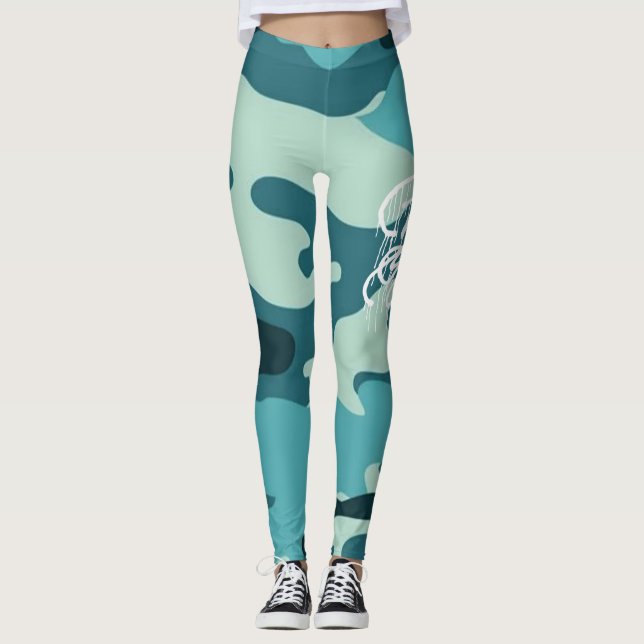 GRAFFIT DRIPPING PAINT LEGGINGS (Vorderseite)
