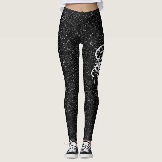 GRAFFIT DRIPPING PAINT LEGGINGS (Vorderseite)