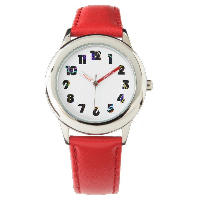 Graffiti 10 Number Overlay Armbanduhr (Vorderseite)