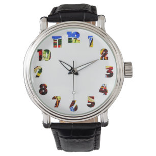 Graffiti 17 Number Overlay Mens Watch Armbanduhr