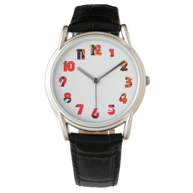 Graffiti 19 Number Overlay Wacnm Armbanduhr (Vorderseite)