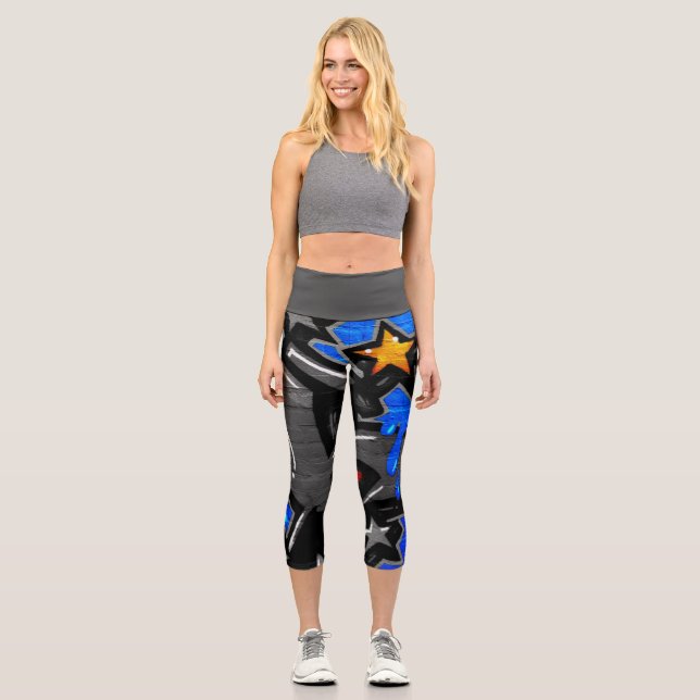 Graffiti 3 lecapcna capri leggings (Vorderseite)