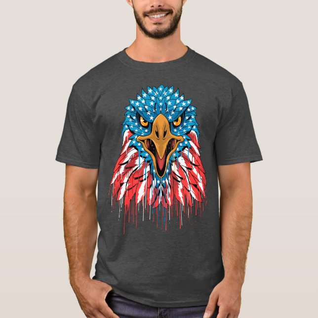 Graffiti 4. Juli Eagle T-Shirt (Vorderseite)