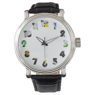 Graffiti 6 Number Overlay Mens Watch Armbanduhr