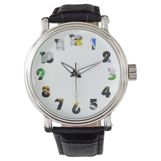 Graffiti 6 Number Overlay wacnm Armbanduhr (Vorderseite)