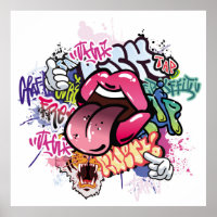 Graffiti-Abbildung mit Graffiti-Buchstaben