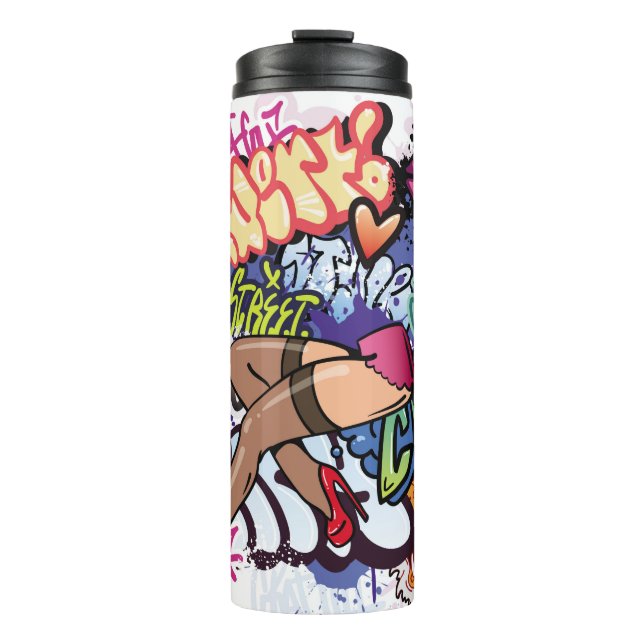 Graffiti-Abbildung mit Graffiti-Buchstaben Thermosbecher (Vorderseite)