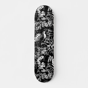 Graffiti Abstrakt Collage Print Pattern Skateboard