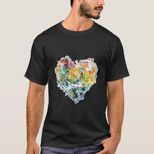 Graffiti Abstrakt Heart T-Shirt (Vorderseite)