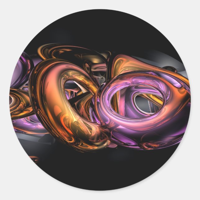 Graffiti abstrakt runder aufkleber (Vorderseite)