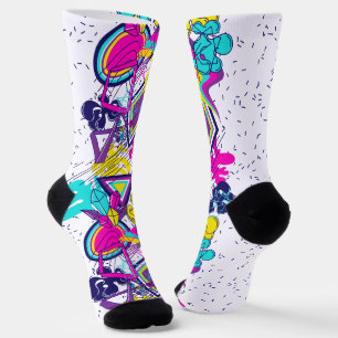 Graffiti abstrakte Farbmuster   Aktiver Sport Socken