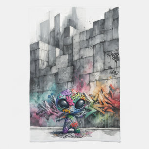 Graffiti Alien Küchentücher