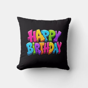 Graffiti Alles Gute zum Geburtstag farbenfrohe Bes Kissen