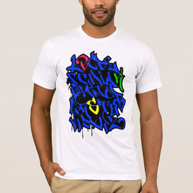 Graffiti-Alphabet T-Shirt (Vorderseite)