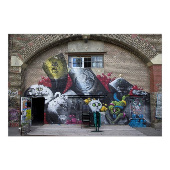 Graffiti am Stadtbahnbogen, Wien Österreich Poster (Vorderseite)