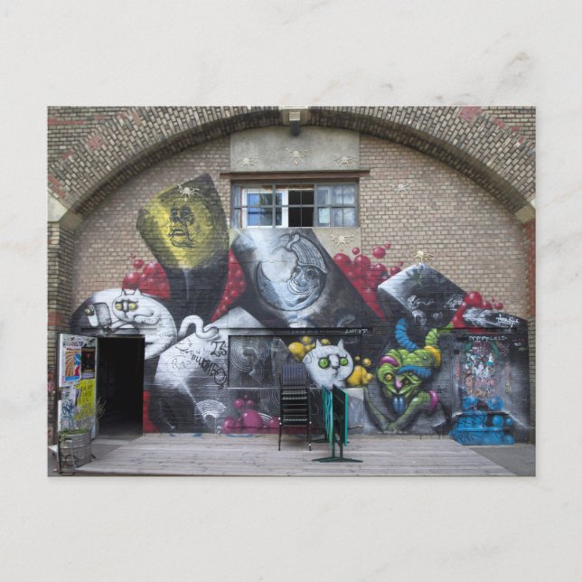 Graffiti am Stadtbahnbogen, Wien Österreich Postkarte (Vorderseite)