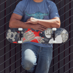 Graffiti an der Mauer Skateboard