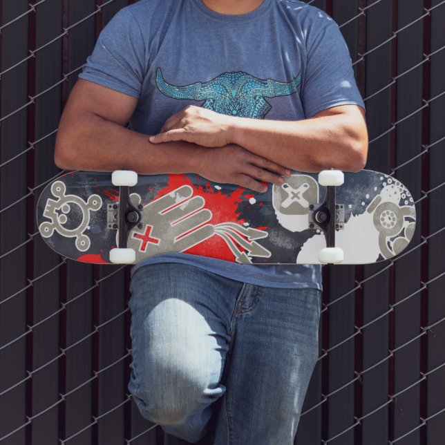 Graffiti an der Mauer Skateboard (Außenbereich 3)