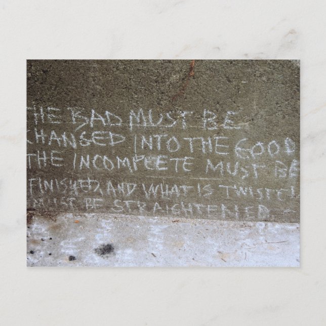 Graffiti an der Nordwand, Treppen zum Kitsilano Be Postkarte (Vorderseite)