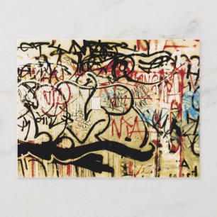 Graffiti an einer Wand Postkarte