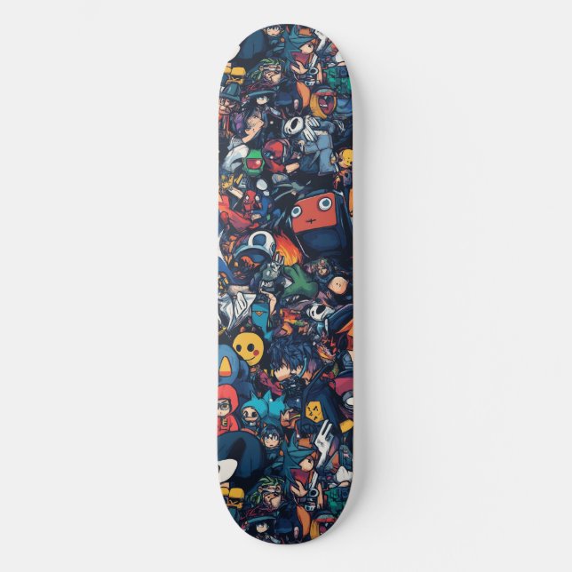 Graffiti Anime Cooles Skateboard (Vorderseite)