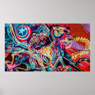 Graffiti Apokalypse Horseman Poster
