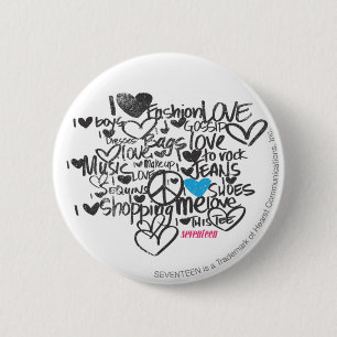 Graffiti-Aqua Button