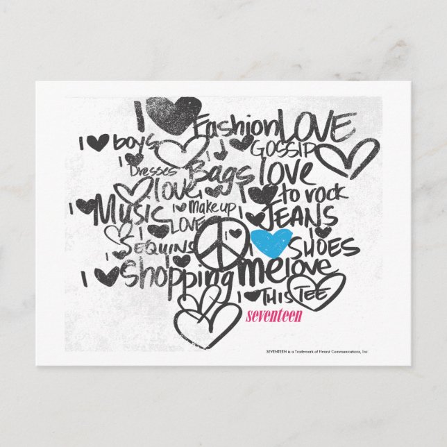 Graffiti Aqua Postkarte (Vorderseite)