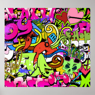 Graffiti Art: Angesagt-Hop-Stil Poster