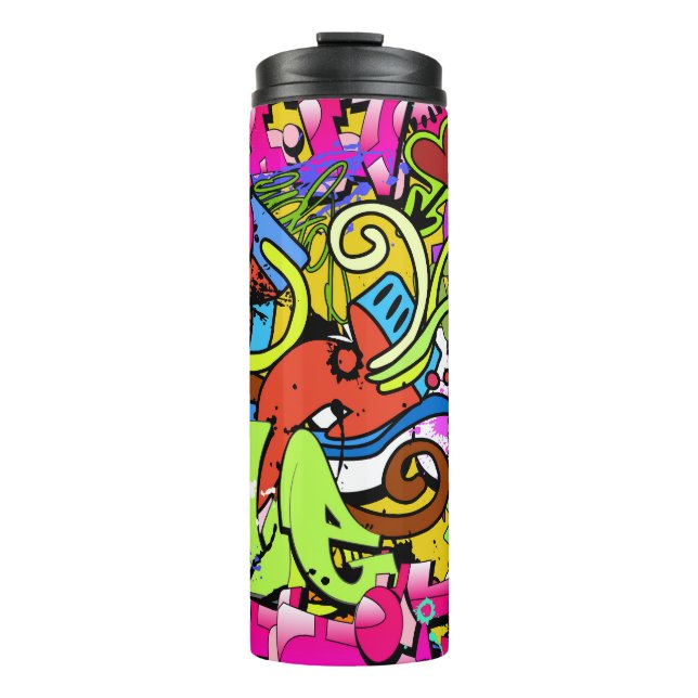Graffiti Art: Angesagt-Hop-Stil Thermosbecher (Vorderseite)