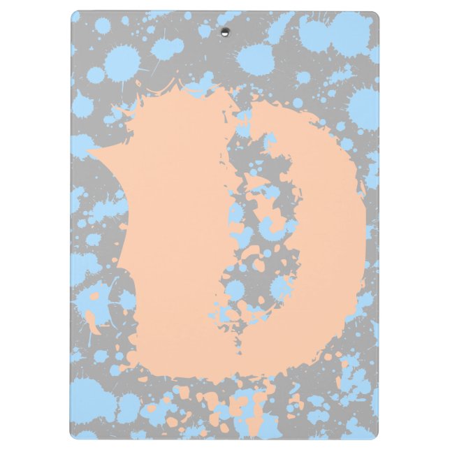 Graffiti Art Black and Blue 90s Spritzer Paint Klemmbrett (Rückseite)