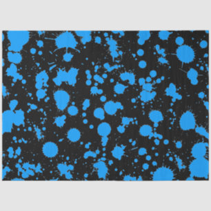 Graffiti Art Black and Blue 90s Spritzer Paint Seidenpapier