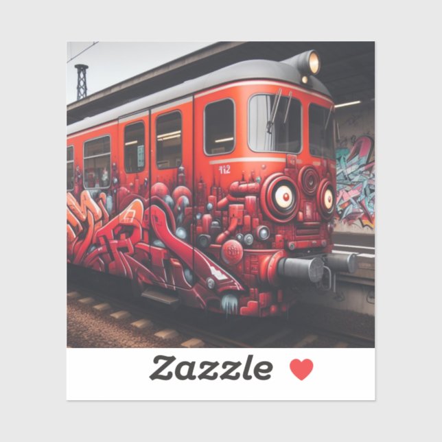 Graffiti Art Custom-Cut Vinyl Sticker (Blatt)