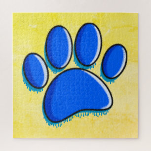 Graffiti Art Dog Paw Print Puzzle