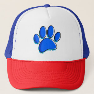 Graffiti Art Dog Paw Print Truckerkappe