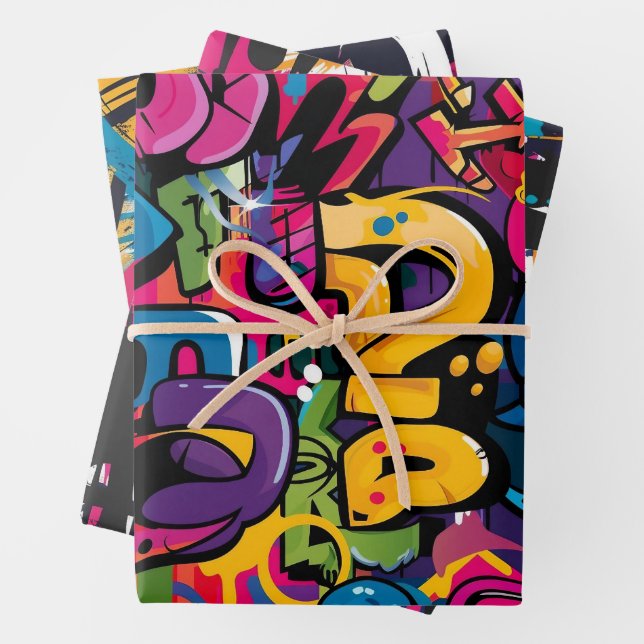 Graffiti Art Geschenkpapier Set (Beispiel)