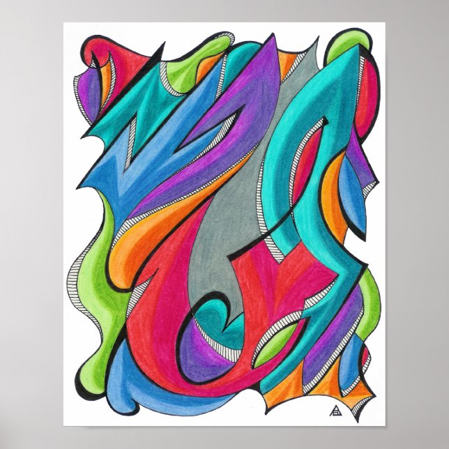 Graffiti Art Print Poster (Vorne)