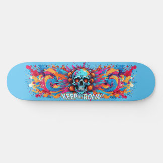 Graffiti Art Skull 6 - Behalten auf Rolin' Skateboard