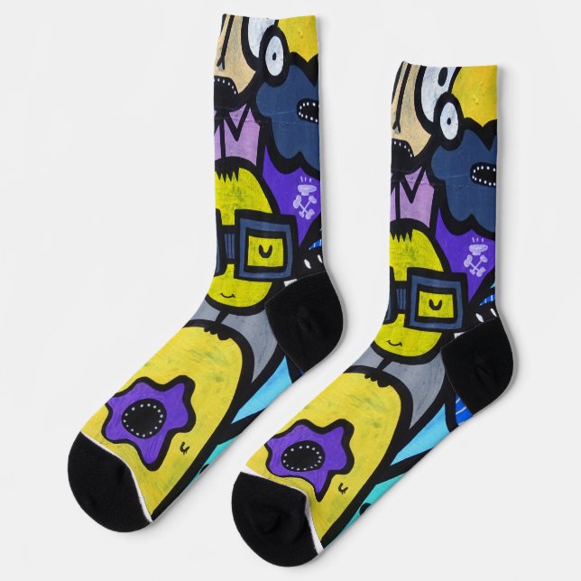 Graffiti Art Socken (Linkes Detail)