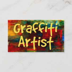 Graffiti Artist in Paint Business Card Visitenkarte