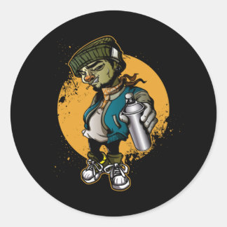 Graffiti Artist Spray Paintings Graffiti Runder Aufkleber