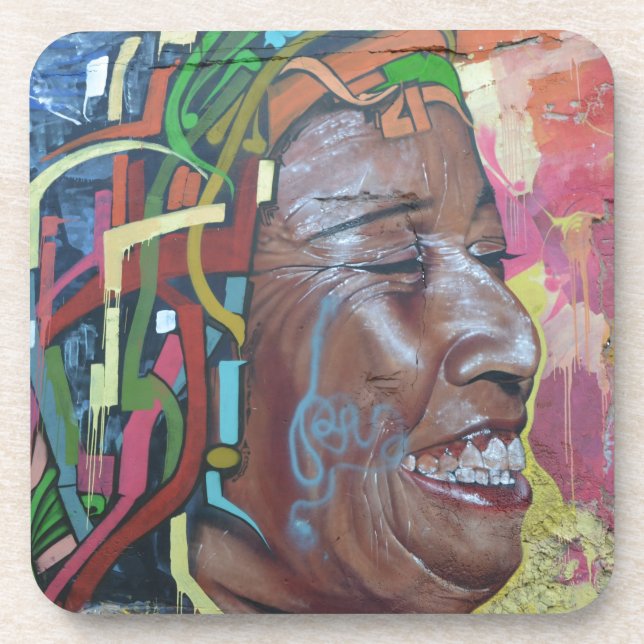 Graffiti Artwork Face Untersetzer (Vorderseite)