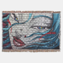 Graffiti Asian Girl Decke