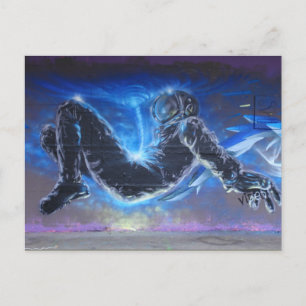 Graffiti Astronaut Postkarte