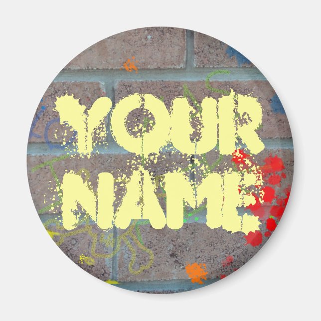 Graffiti auf Brick Magnet (Vorne)