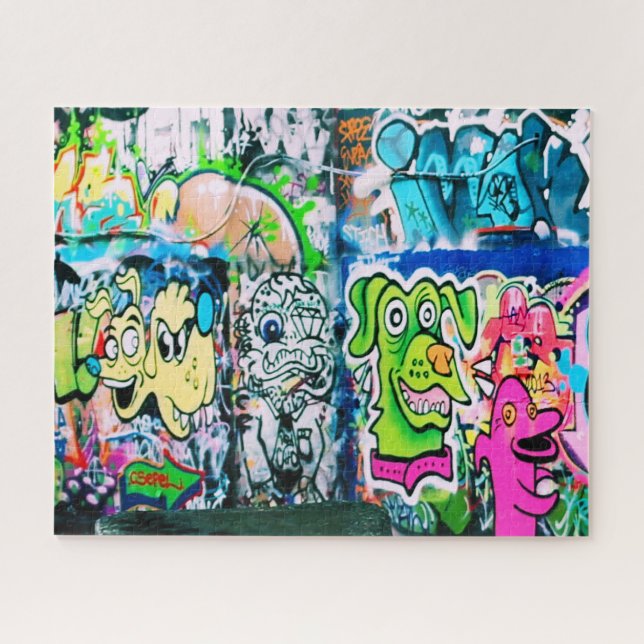 Graffiti auf der Londoner Southbank - 16x20 - 520  Puzzle (Horizontal)