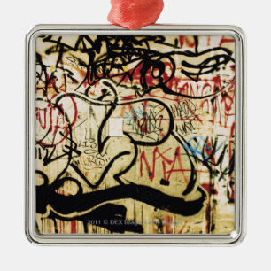 Graffiti auf einer Wand Ornament Aus Metall