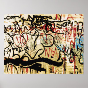 Graffiti auf einer Wand Poster