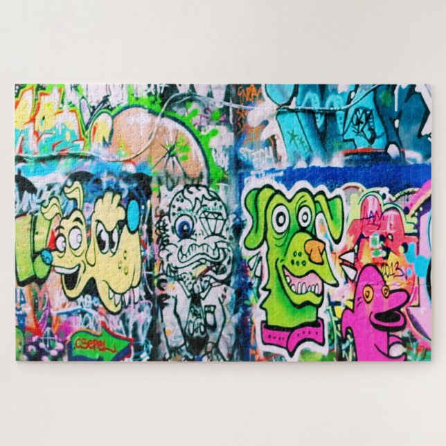 Graffiti auf Londons Southbank - 20x30 - PC 1014 Puzzle (Horizontal)