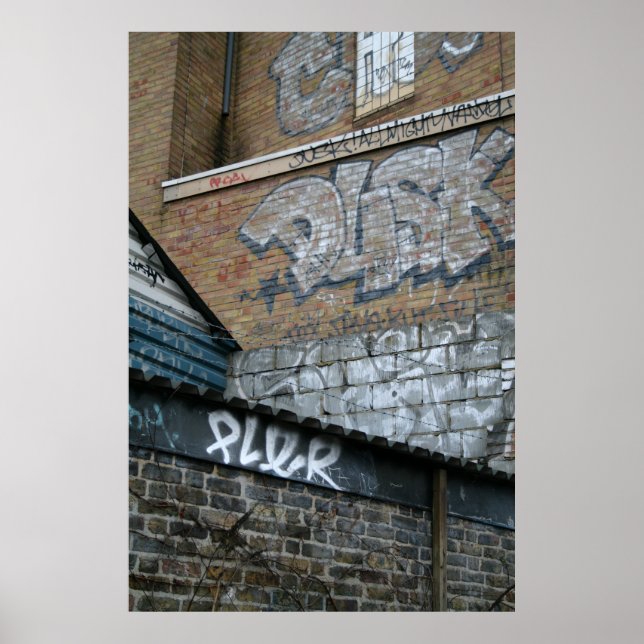 Graffiti auf Walls Poster (Vorne)
